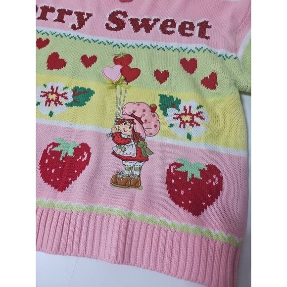 Strawberry Shortcake Pullover Sweater Berry Sweet Women's Large 2025 - Picture 8 of 12